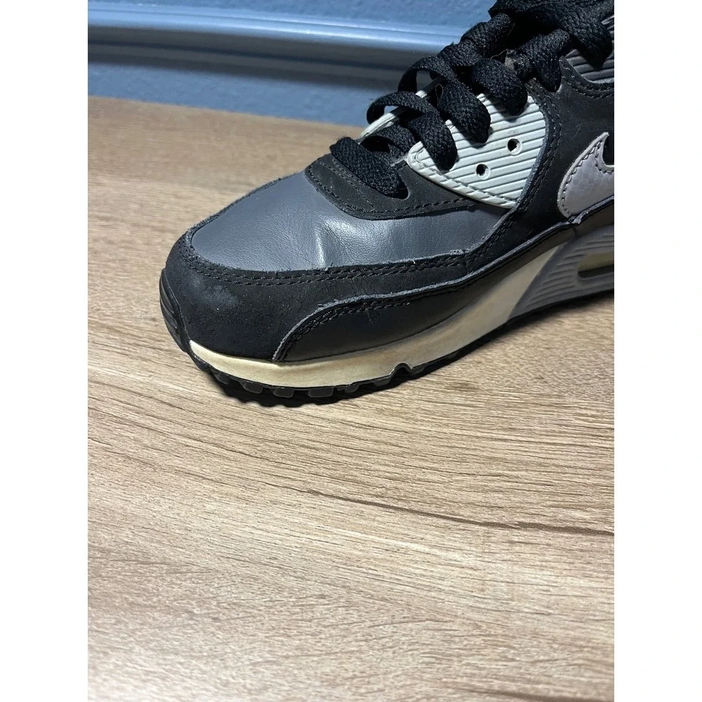 Nike Air Max 90 Kids Shoes Black Gray Youth‎ Size 3.5Y Casual Sneakers